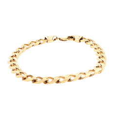 10ct Yellow Gold Beveled Link Chain Bracelet - Mega Cash Sydney