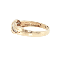 10ct Yellow Gold Diamond Braided Band Ring - Mega Cash Sydney
