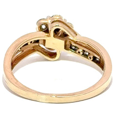 10ct Yellow Gold Diamond Cluster Floral Motif Ring - Mega Cash Sydney