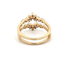 10ct Yellow Gold Diamond Double Chevron Ring Guard - Mega Cash Sydney