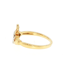 10ct Yellow Gold Diamond Heart Claddagh Ring - Mega Cash Sydney