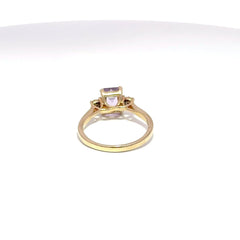 10ct Yellow Gold Emerald-Cut Purple Multistone Ring - Mega Cash Sydney