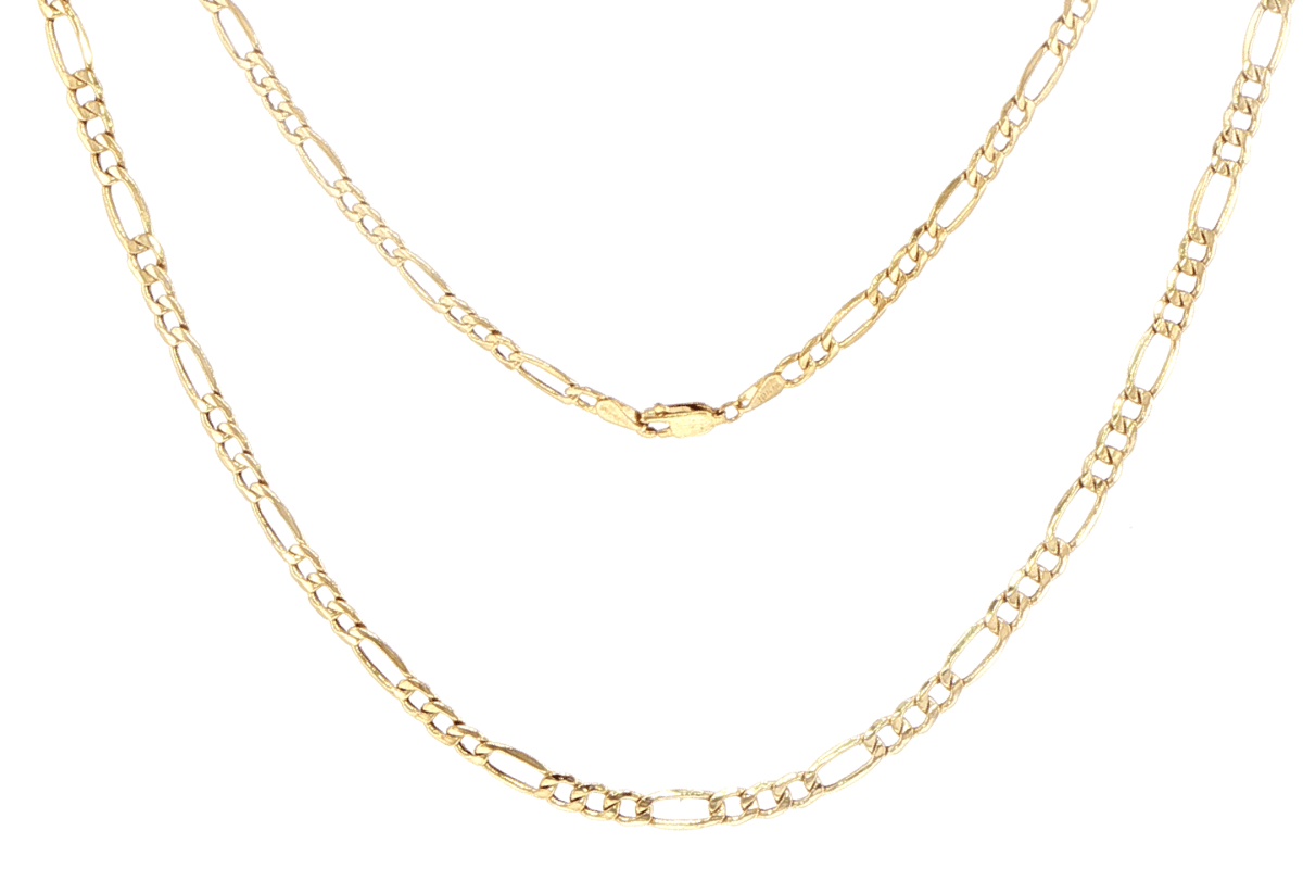 10ct Yellow Gold Figaro Chain Necklace - Mega Cash Sydney
