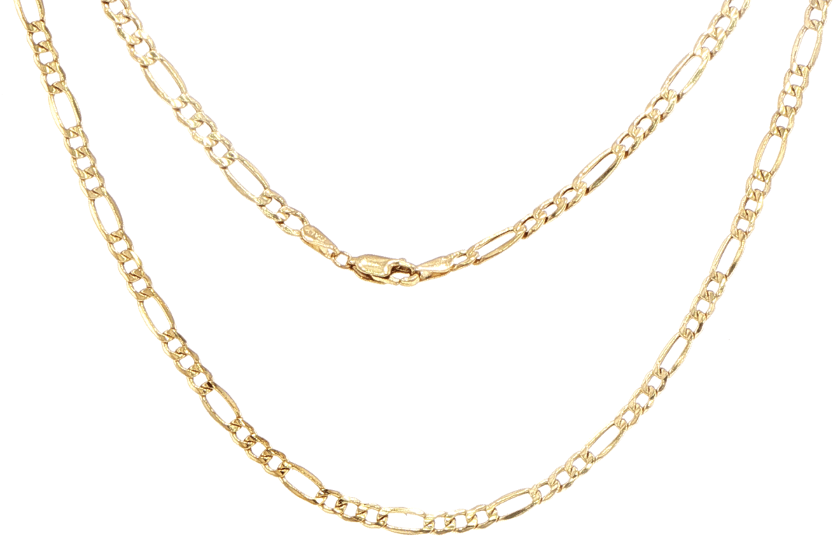 10ct Yellow Gold Figaro Chain Necklace - Mega Cash Sydney