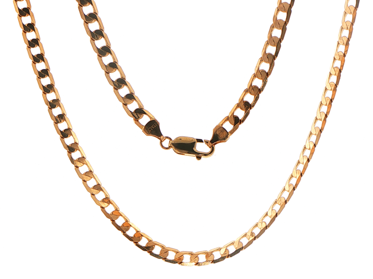 10ct Yellow Gold Flat Curb Chain Necklace - Mega Cash Sydney