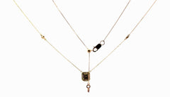 10ct Yellow Gold Moissanite Diamond Cluster Pendant Adjustable Necklace - Mega Cash Sydney