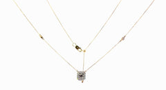 10ct Yellow Gold Moissanite Diamond Cluster Pendant Adjustable Necklace - Mega Cash Sydney