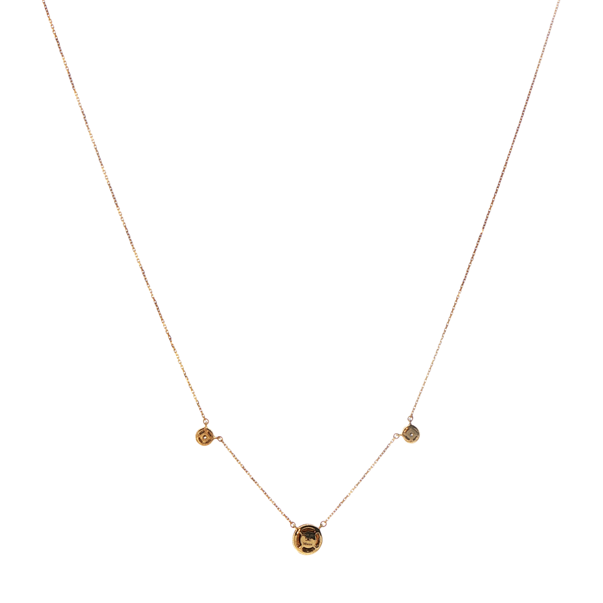 10ct Yellow Gold Three-Station Lab Grown Diamond Chain Necklace - Mega Cash Sydney