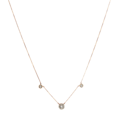 10ct Yellow Gold Three-Station Lab Grown Diamond Chain Necklace - Mega Cash Sydney