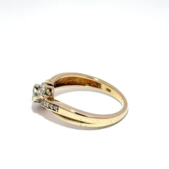 10ct Yellow Gold Three - Stone Bypass Diamond Ring - Mega Cash Sydney