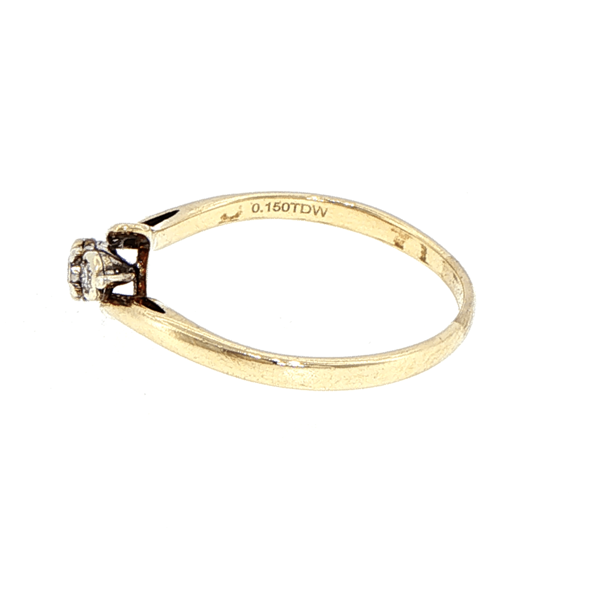 10ct Yellow Gold Three-Stone Diamond Ring - Mega Cash Sydney