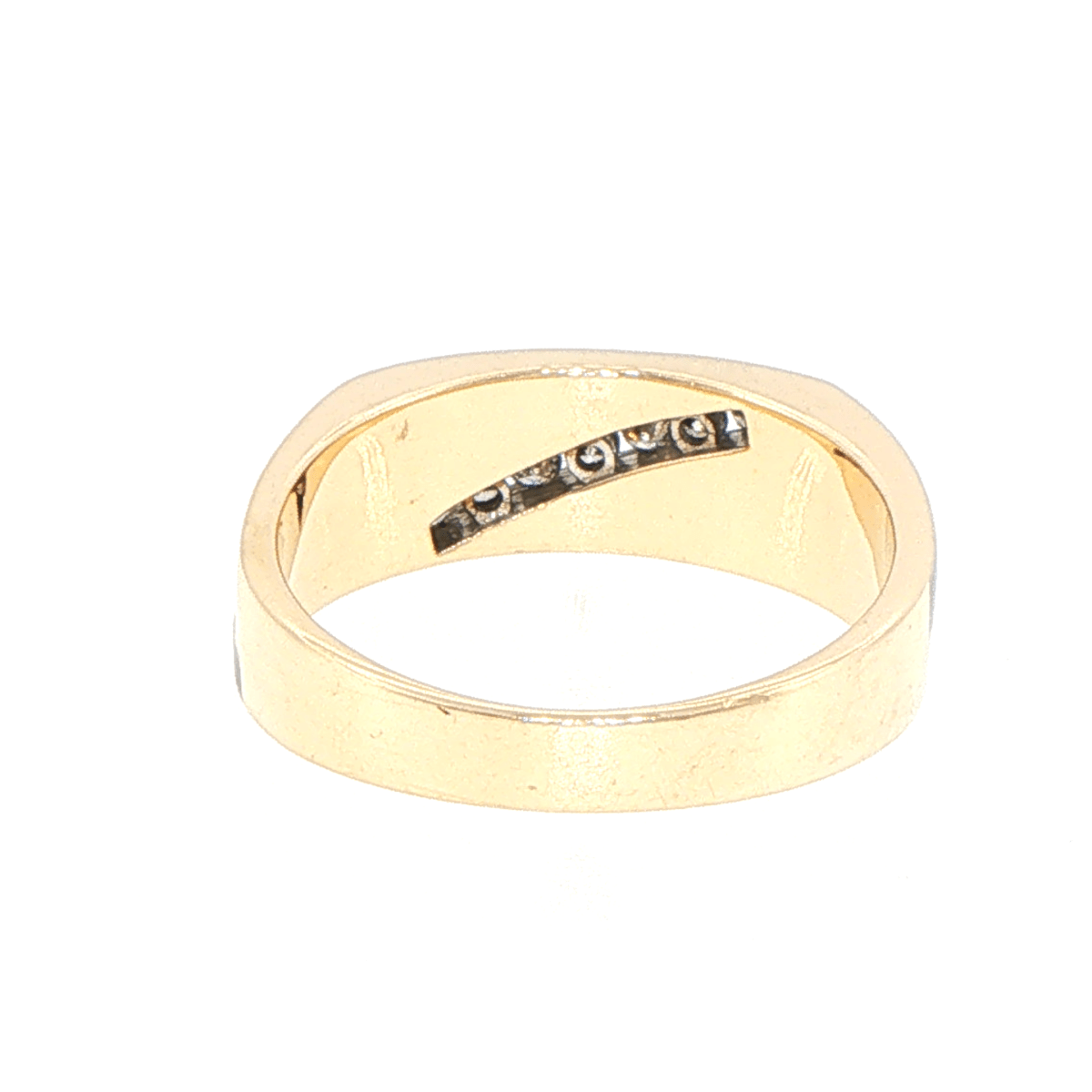 10ct Yellow Gold Two-Tone Diamond Channel Set Ring - Mega Cash Sydney