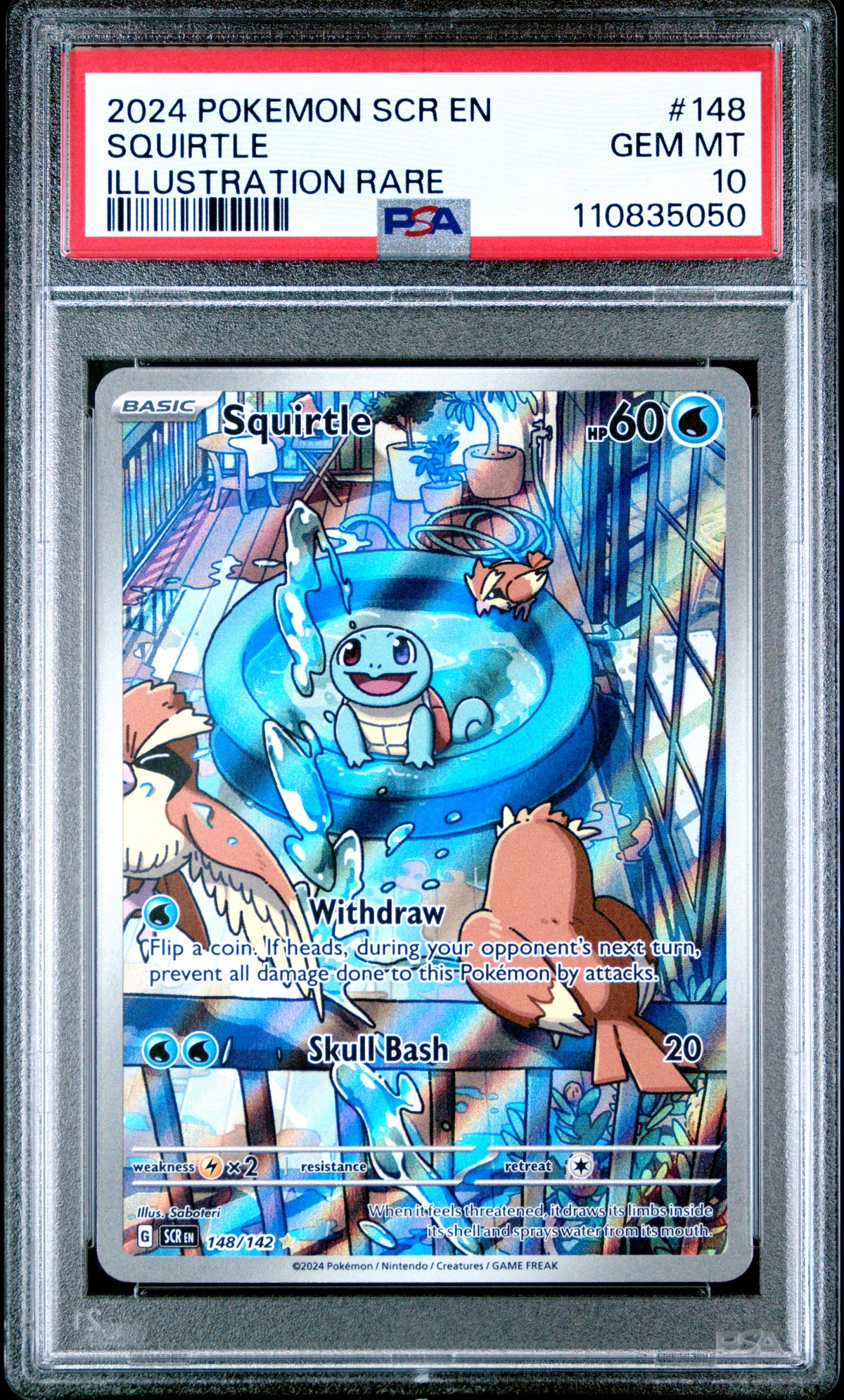 Pokemon - PSA 10 Squirtle 148/142 Stellar Crown