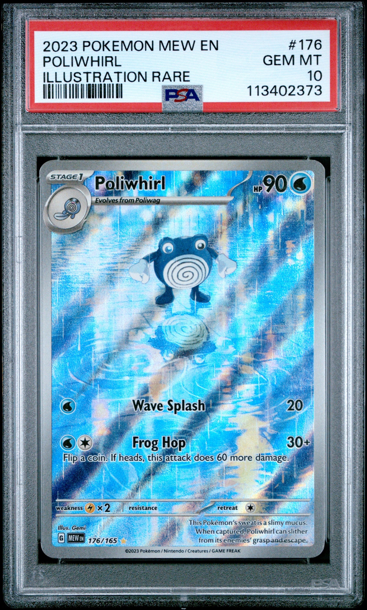 Pokemon - PSA 10 Poliwhirl 176/165 151