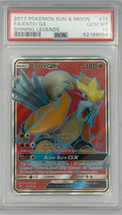 Pokemon PSA 10 Entei GX 71/73 Shining Legends Sun and Moon