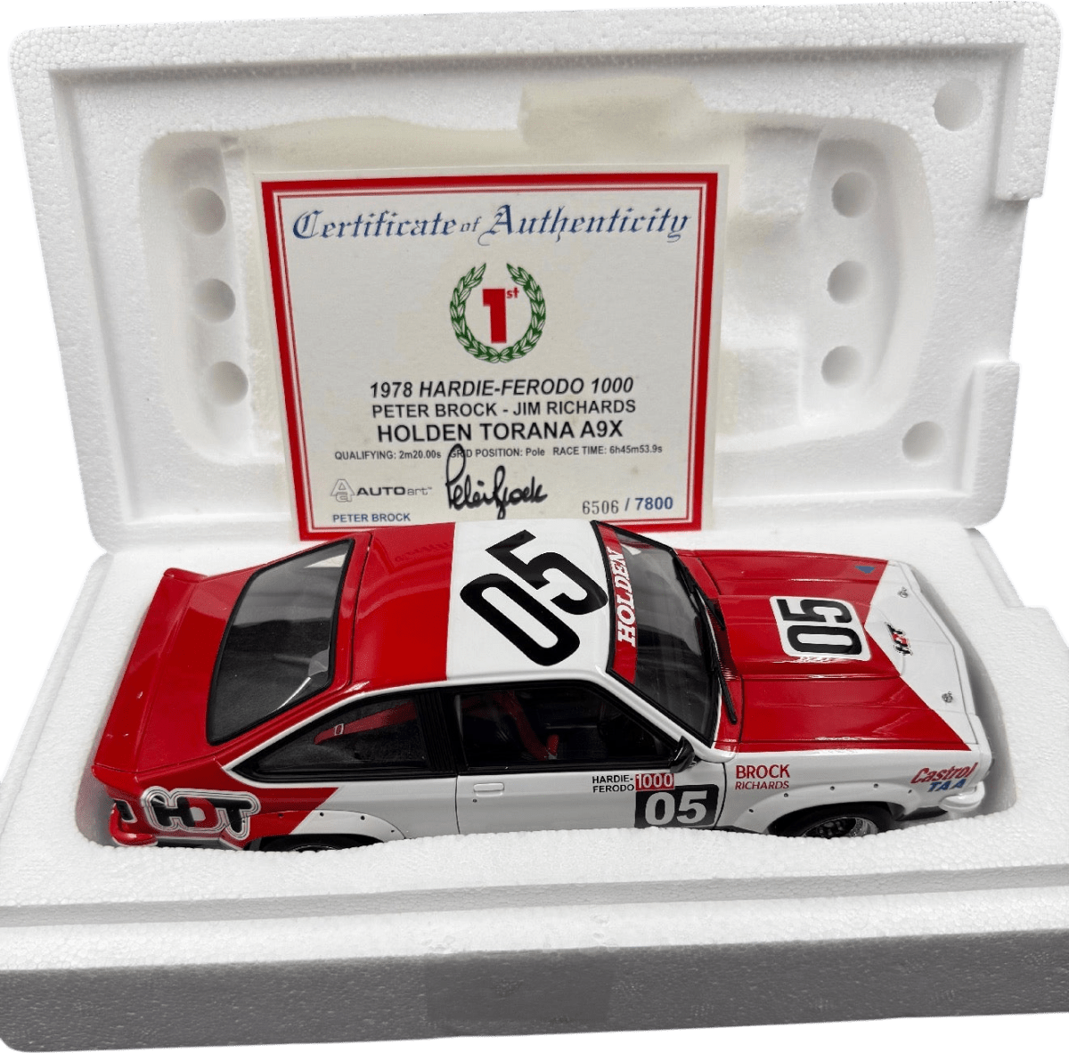 1/18 Autoart 1978 Bathurst Winner Holden Model Car - Mega Cash Sydney