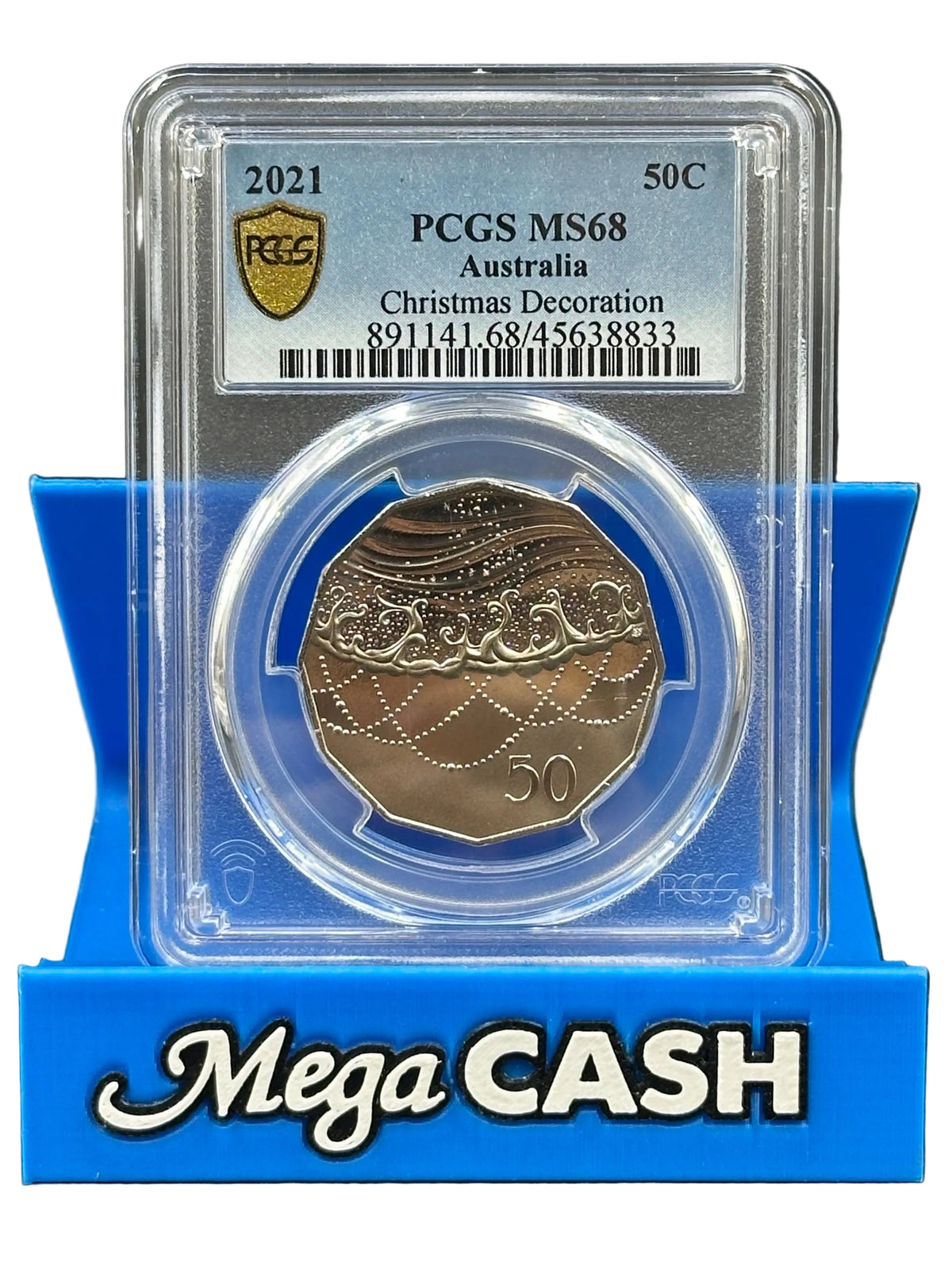 2021 PCGS MS68 Christmas Decoration 50c Coin