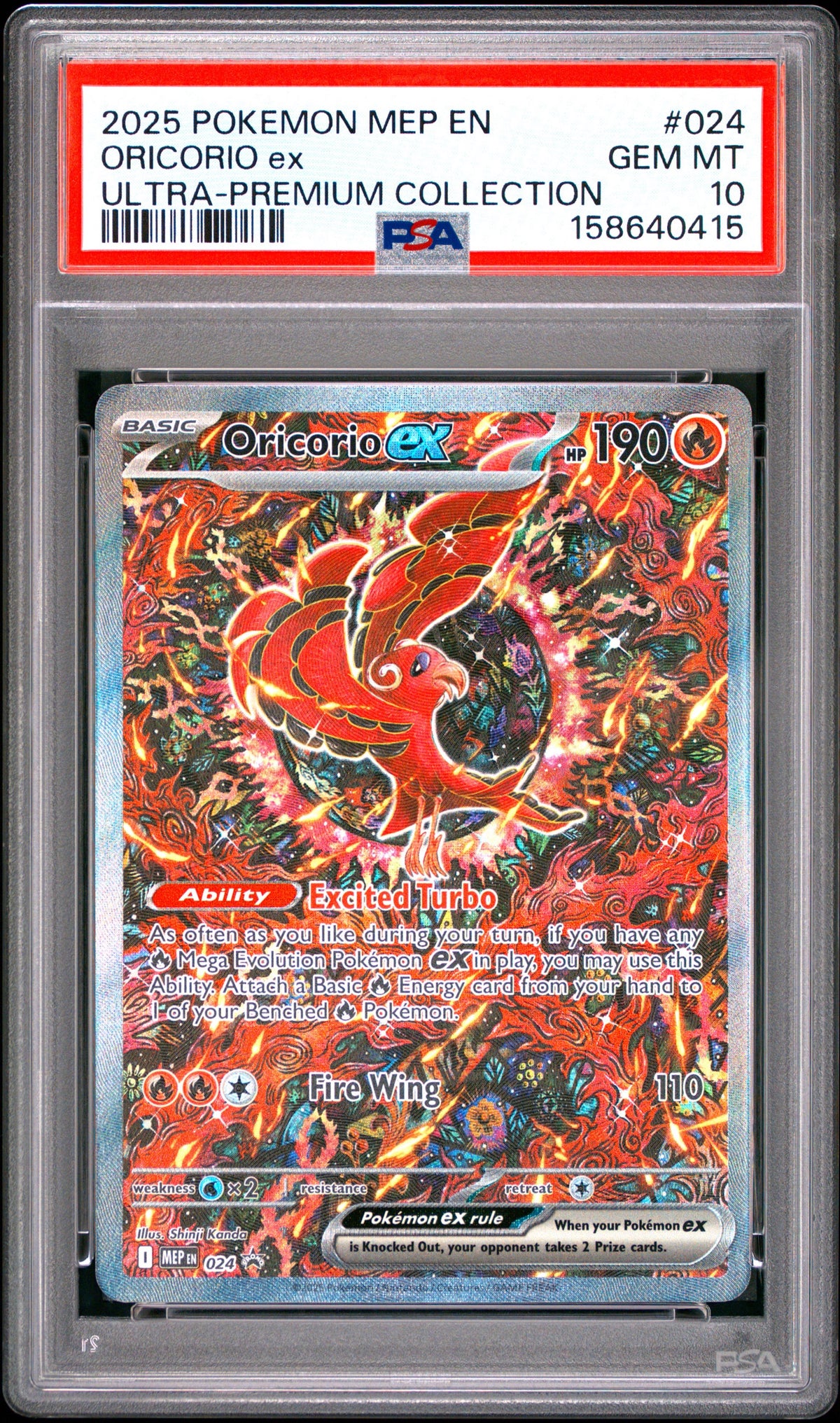 Pokémon - PSA 10 Oricorio Ex MEP 024