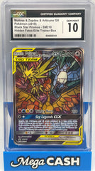 Pokémon - CGC 10 Moltres & Zapdos & Articuno GX SM210Black Star Promo