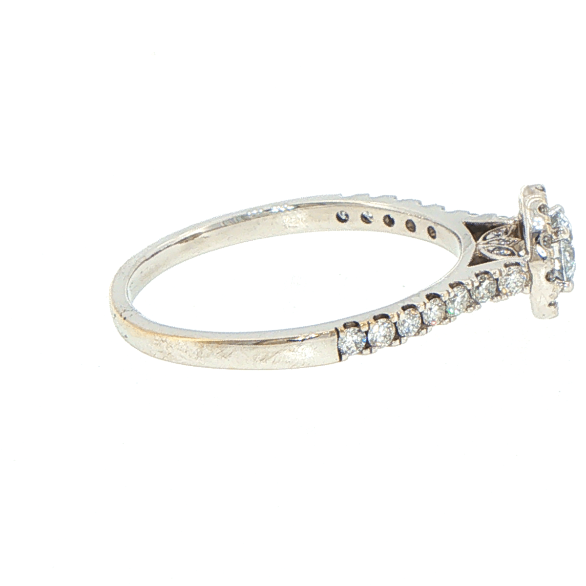 14 White Gold Round Lab Grown Diamond Halo Engagement Ring - Mega Cash Sydney