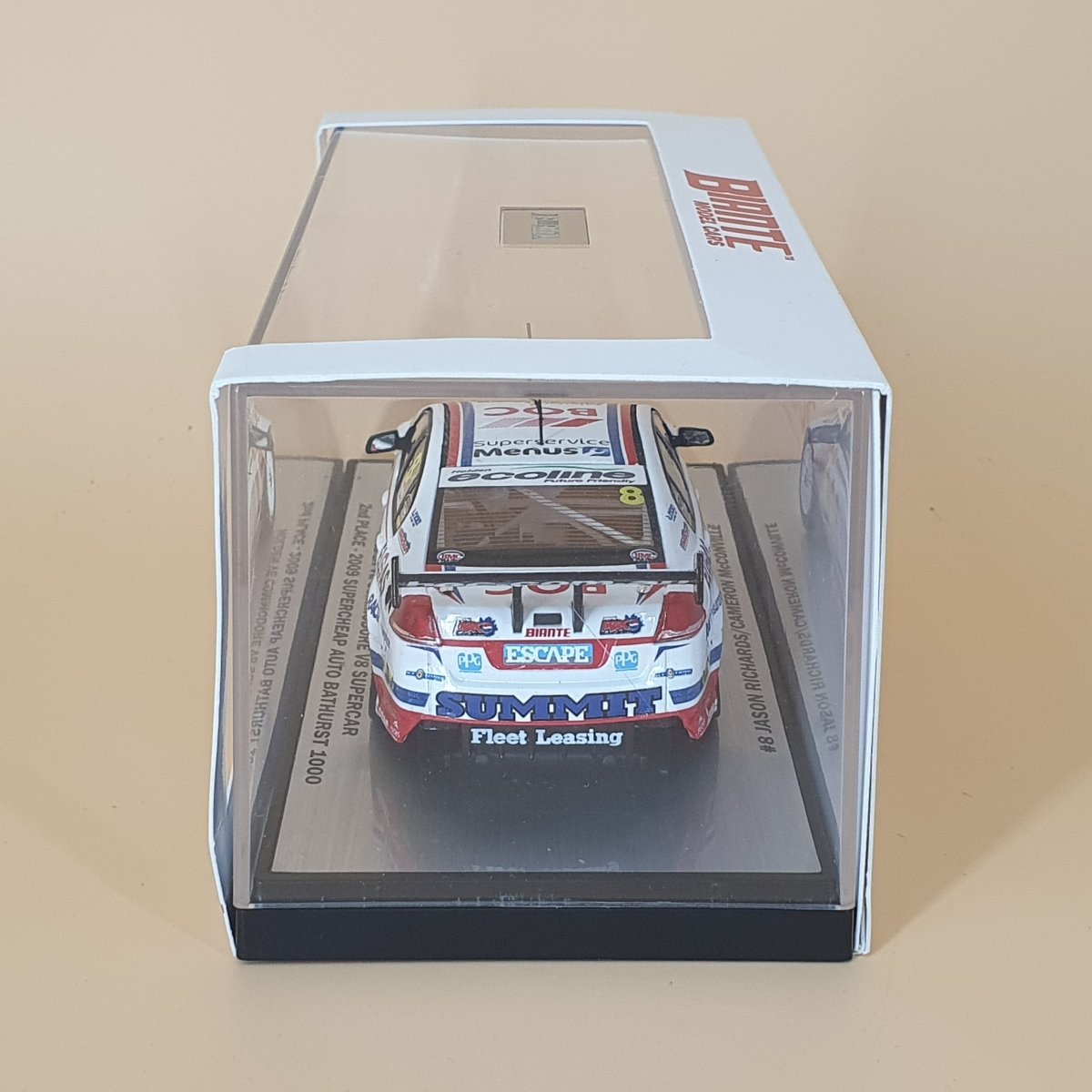 1:43 Biante Holden VE Commodore V8 Supercar 2nd Place - 2009 Supercheap Auto Bathurst 1000 - Mega Cash Sydney