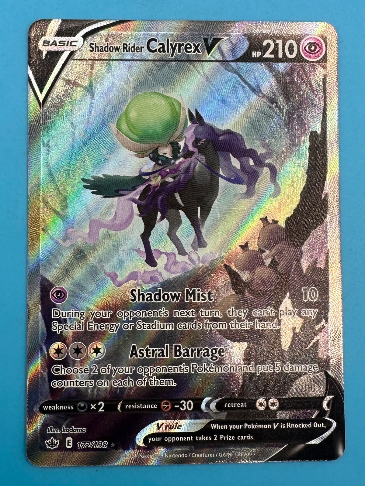 Shadow Rider Calyrex V Alt Art - Chilling Reign