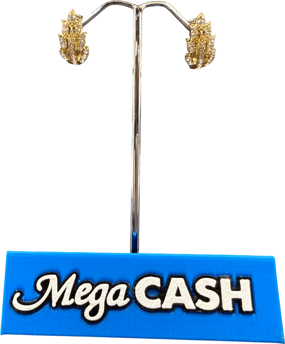 14ct Cubic Leaf Earrings 4.0gms - Mega Cash Sydney