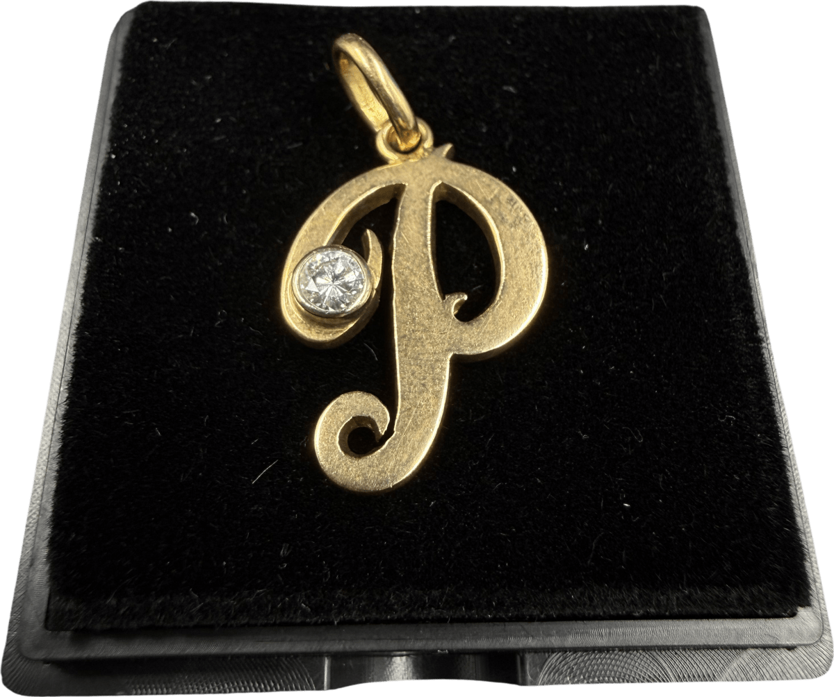 14ct Diamond “P” Pendant 2.1gms - Mega Cash Sydney