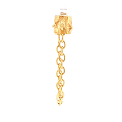 14ct Pandora Yellow Gold Floral Motif Safety Chain Charm - Mega Cash Sydney