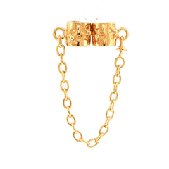 14ct Pandora Yellow Gold Floral Motif Safety Chain Charm - Mega Cash Sydney