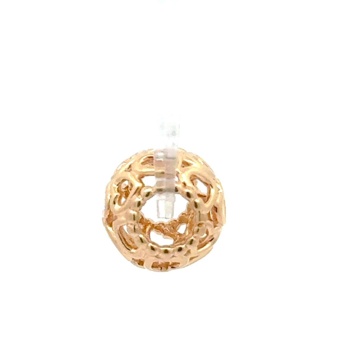 14ct Pandora Yellow Gold Openwork Heart Motif Sphere Pendant - Mega Cash Sydney