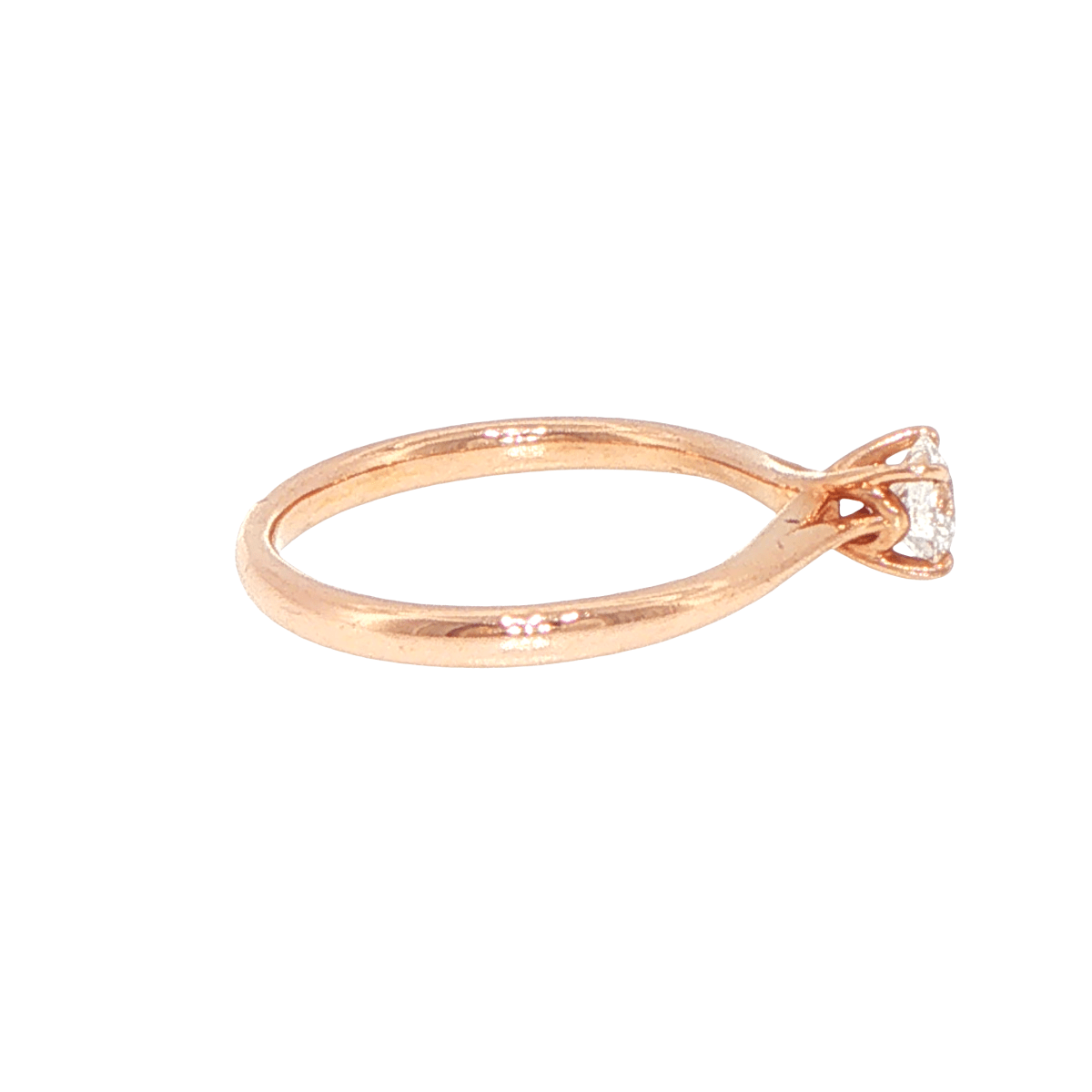 14ct Rose Gold 0.33CT Diamond Solitaire Ring with Valuation - Mega Cash Sydney