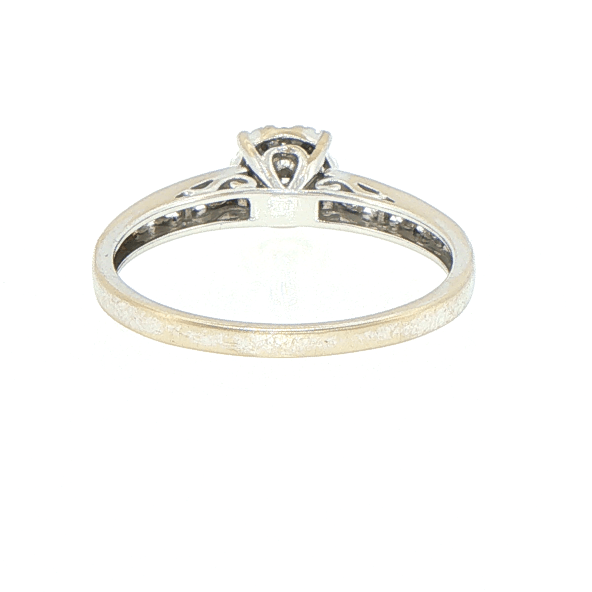 14ct White Gold Diamond Cluster Engagement Ring - Mega Cash Sydney