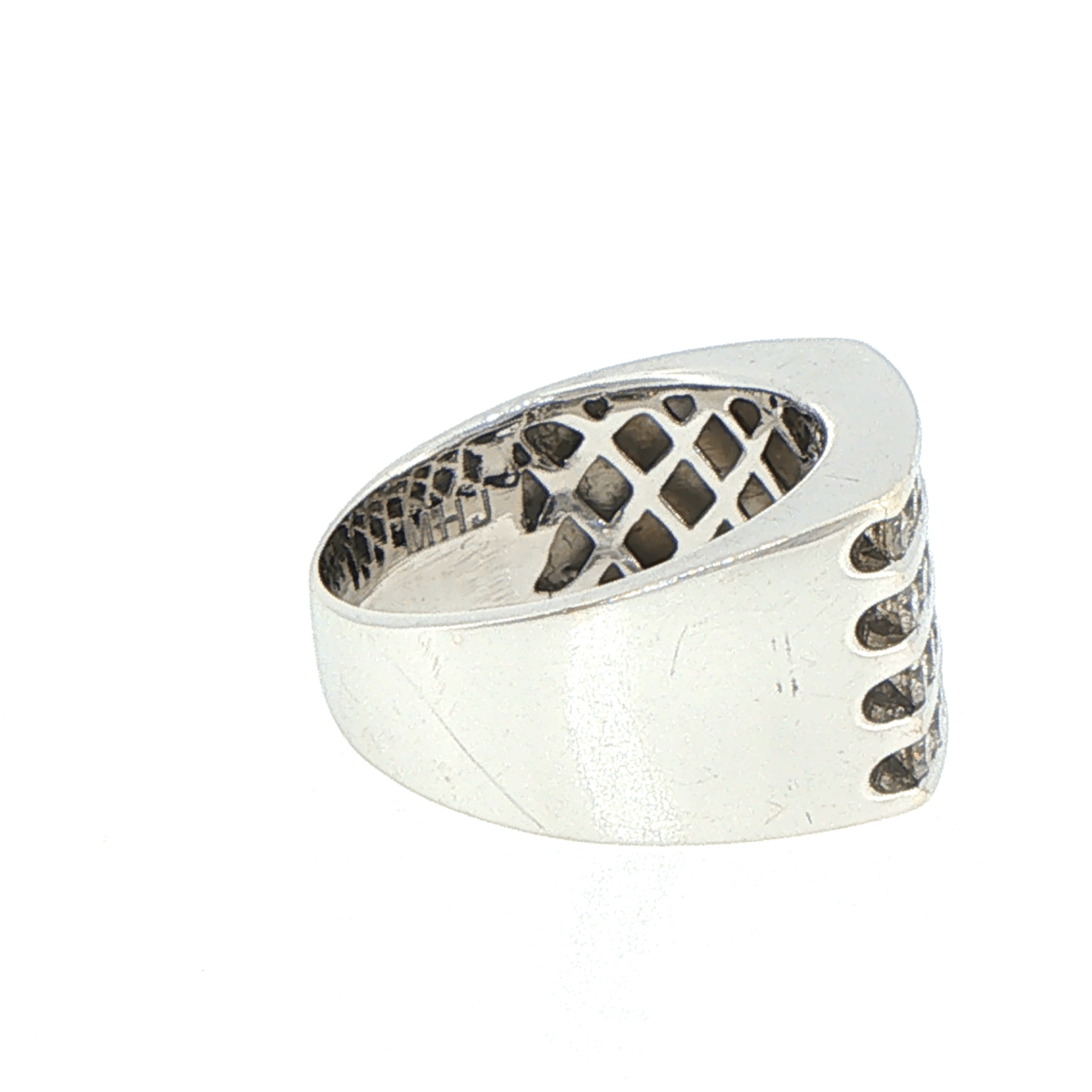 14ct White Gold Four-Row Diamond Band Ring - Mega Cash Sydney