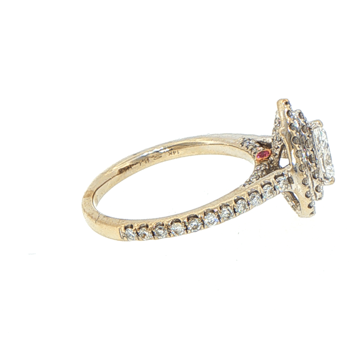 14ct White Gold Pear Diamond Double Halo Engagement Ring wtih Valuation - Mega Cash Sydney