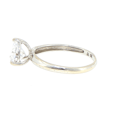 14ct White Gold Trillion-Cut Cubic Zirconia Solitaire Ring - Mega Cash Sydney
