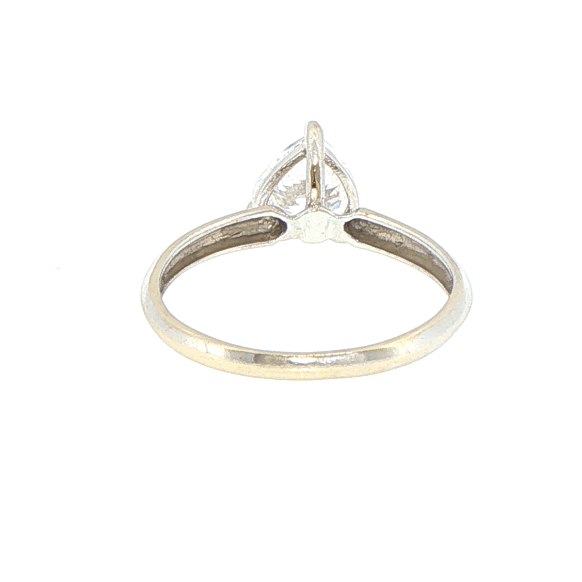 14ct White Gold Trillion-Cut Cubic Zirconia Solitaire Ring - Mega Cash Sydney