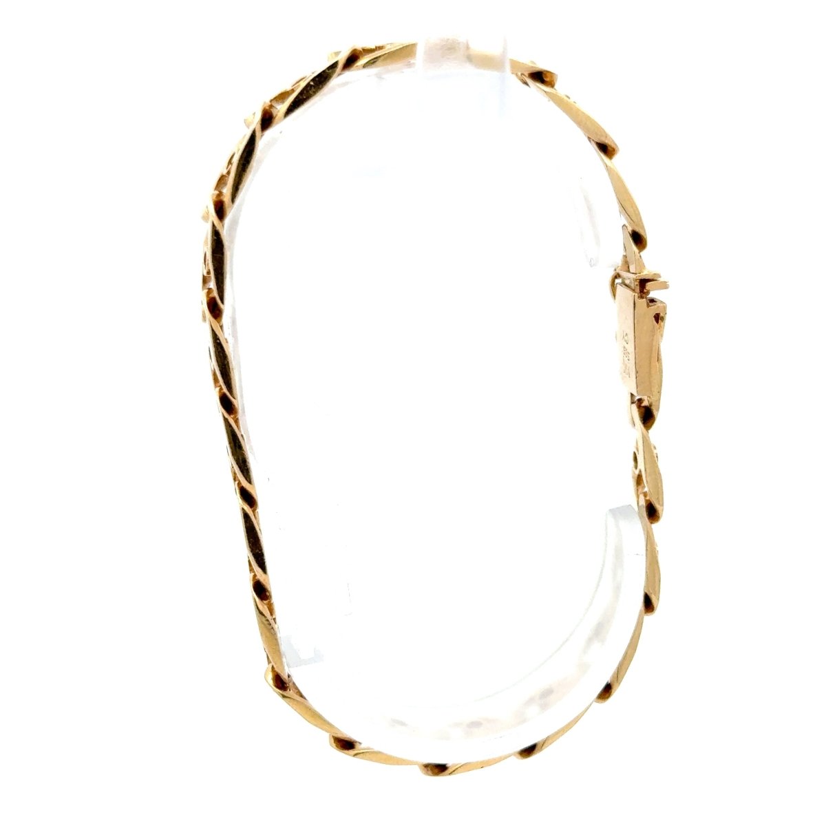 14ct Yellow Gold Alternating Pierced Link Chain Bracelet - Mega Cash Sydney