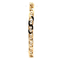 14ct Yellow Gold Alternating Pierced Link Chain Bracelet - Mega Cash Sydney