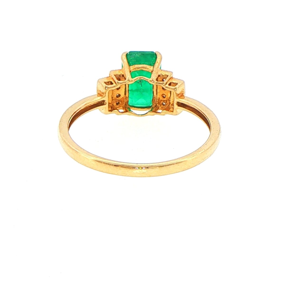 14ct Yellow Gold Art Deco Style Emerald Multistone Ring with Valuation - Mega Cash Sydney