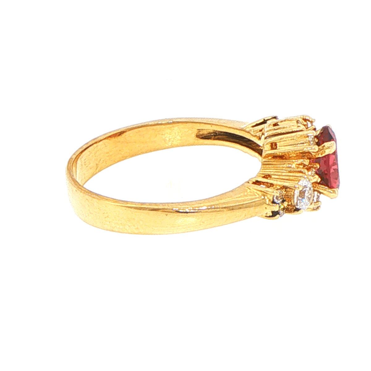 14ct Yellow Gold Cubic Zirconia Multistone Halo Ring - Mega Cash Sydney