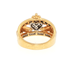14ct Yellow Gold Diamond Cluster Claddagh Ring - Mega Cash Sydney