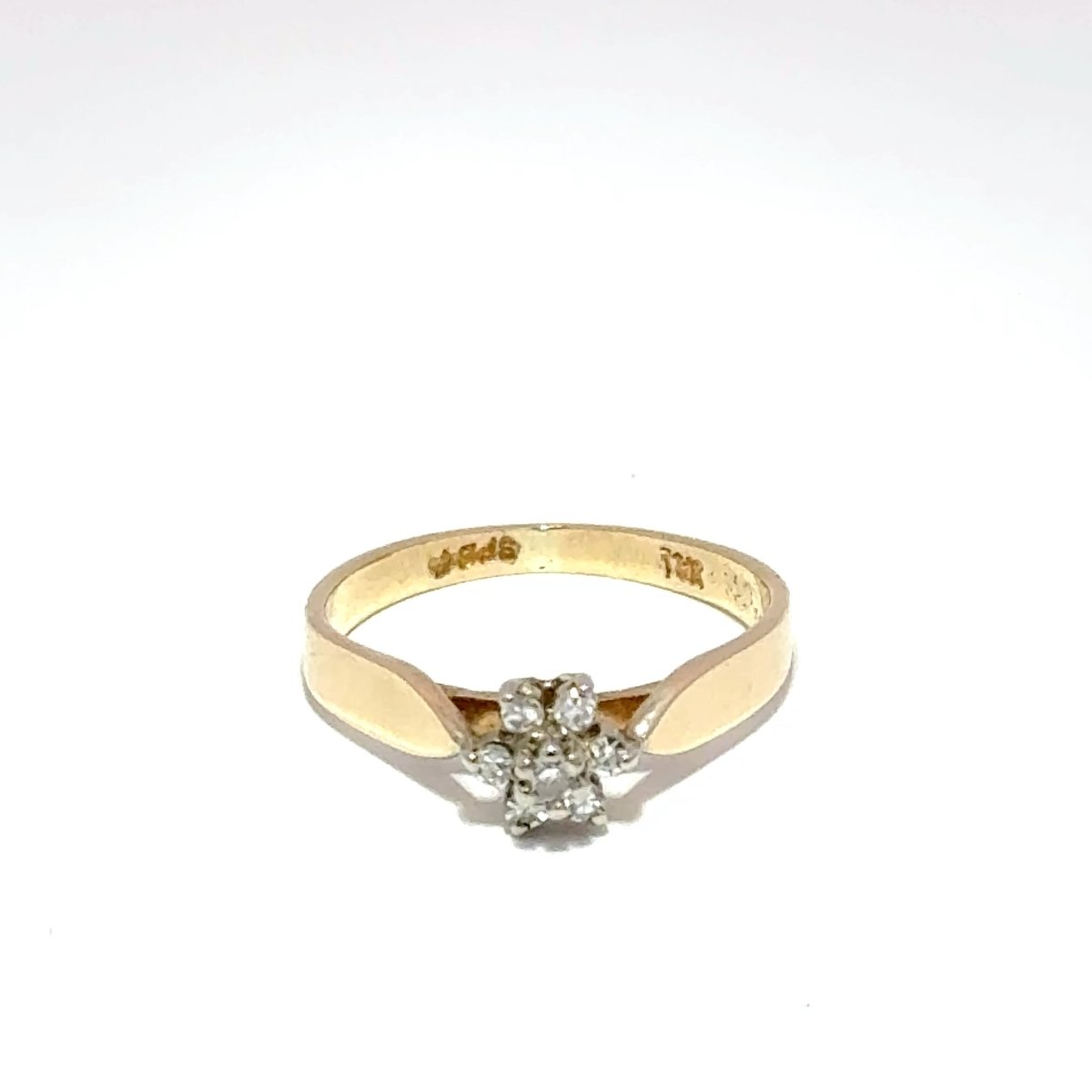 14ct Yellow Gold Diamond Flower Cluster Ring - Mega Cash Sydney