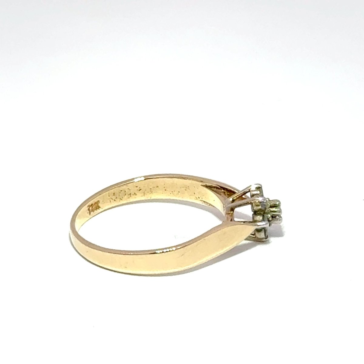 14ct Yellow Gold Diamond Flower Cluster Ring - Mega Cash Sydney