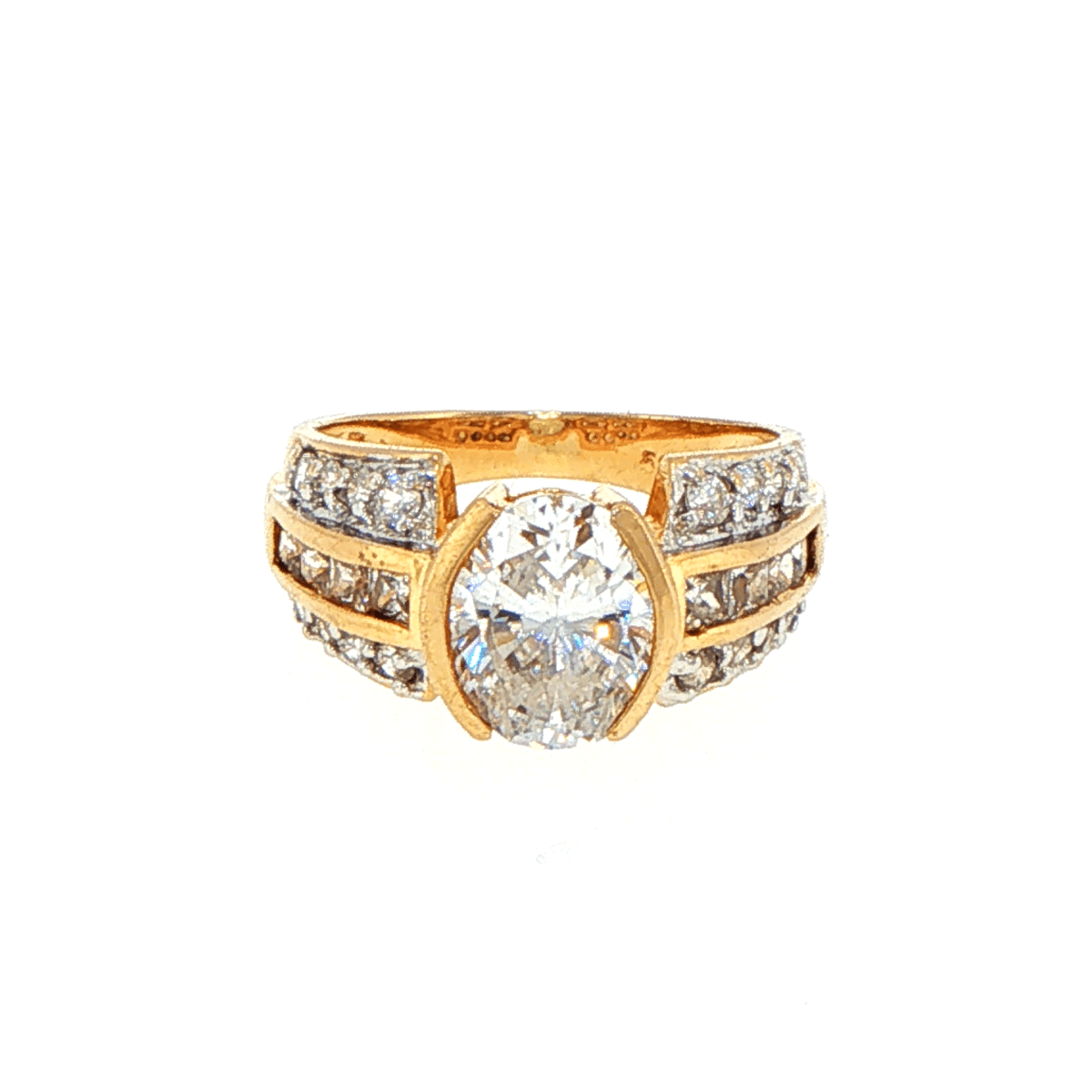 14ct Yellow Gold Oval Multi-Stone Ring - Mega Cash Sydney