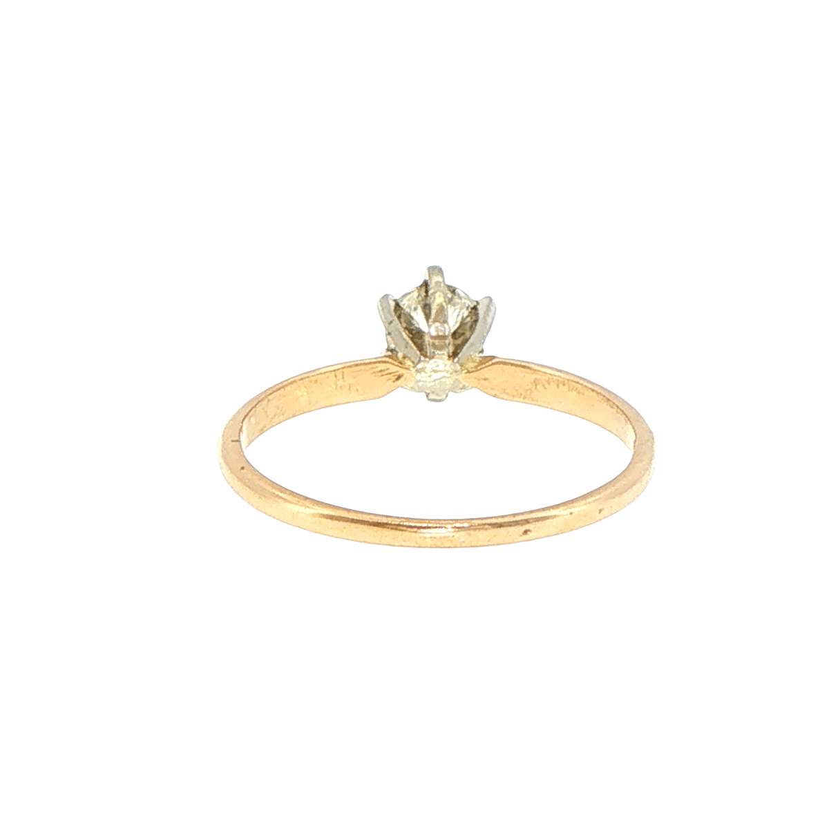 14ct Yellow Gold Six-Prong Diamond Solitaire Ring - Mega Cash Sydney