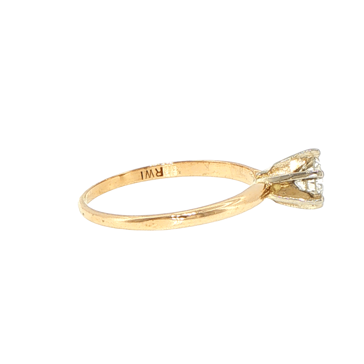 14ct Yellow Gold Six-Prong Diamond Solitaire Ring - Mega Cash Sydney