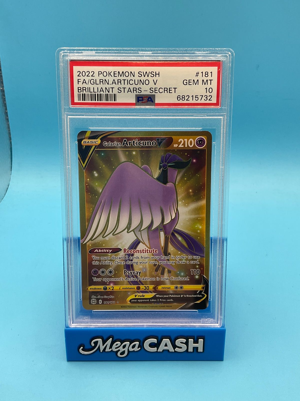 PSA 10 GALARIAN ARTICUNO V 181/172