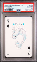 Pokemon - PSA 10 Dewgong #087 - 7 Of Spades - Gold P/C
