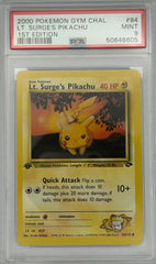 Pokemon PSA 9 Lt. Surge’s Pikachu 84/132 1st Edition Gym Challenge